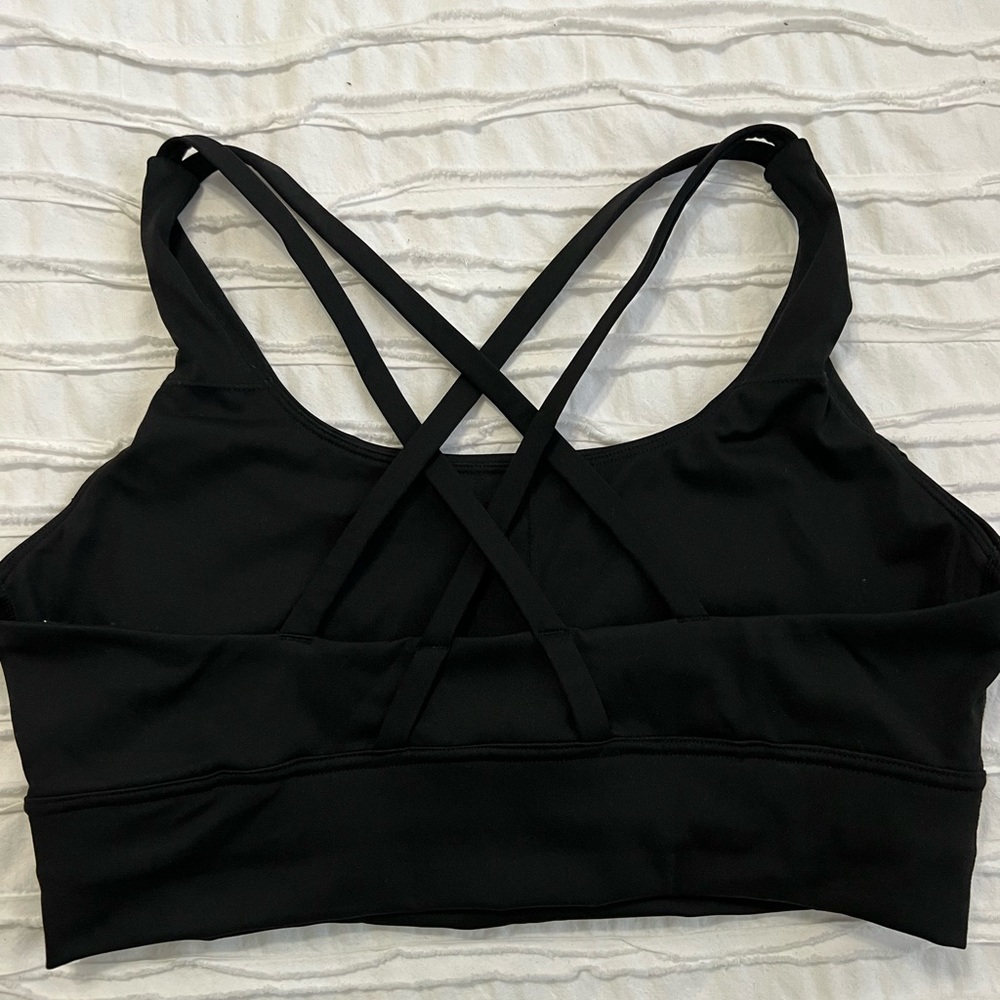 Cross Cross Black Sports Bra